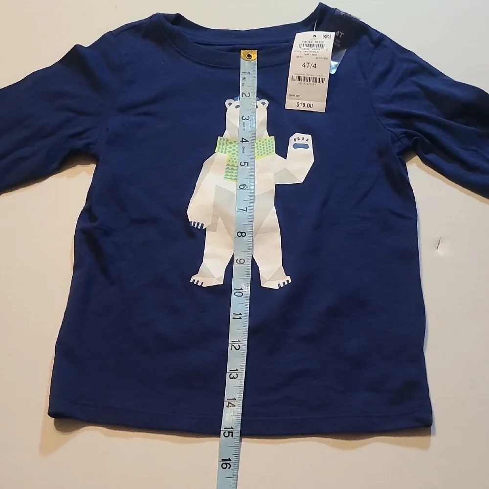 Epic Threads Navy Polar Bear Long Sleeve Tee NWT Size 4/4T